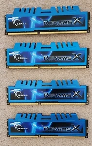 G.SKILL RipjawsX Desktop Memory, 16GB total, 4 x 4GB 240Pin DDR3 1600 PC3-12800 - Picture 1 of 3