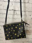 Black with Gold Stars Multi-pocket Crossbody Bag