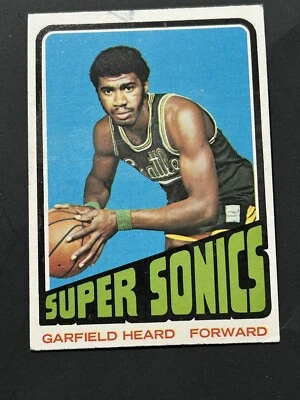1972-73 Topps Basketball #98 Garfield Heard EX Stain? RookieSuperSonics Oklahoma - Image 1 of 3