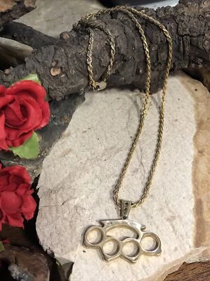 Colar pingente de junta Han Cholo amarelo 925 esterlina amor teu vizinho 21" - Imagem 1 de 4