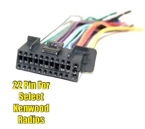 Enchufe de arnés de cable de repuesto para radio estéreo de automóvil para radios selectas Kenwood de 22 pines - Imagen 1 de 1