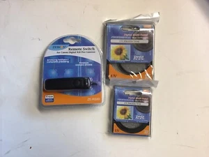 NEW Zeikos Remote Switch for Canon Digital SLR pro cameras- 2 UV Protector Lens - Picture 1 of 5