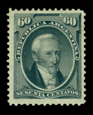 ARGENTINA 1873  Antonio Posadas 60c black  Scott # 25 mint NG - Image 1 of 2