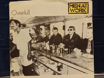 45 rpm 1983 MEN AT WORK Overkill/Til The Money Runs Out Vinyl NM See Pics - Image 1 of 4