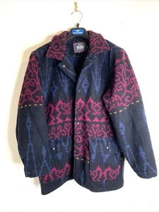 Woolrich women's Vintage Coat size M Wool nylon snap up button with pockets - Picture 1 of 7