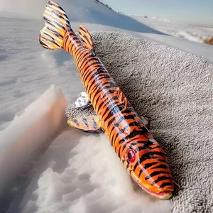 12" L. James Mead Original Tiger Pike Ice Fishing Decoy. - Picture 1 of 7