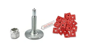 Woodys Grand Master 1.325" Single Ply Studs & 5/16" Square RED Backers - 48 PACK - Picture 1 of 3