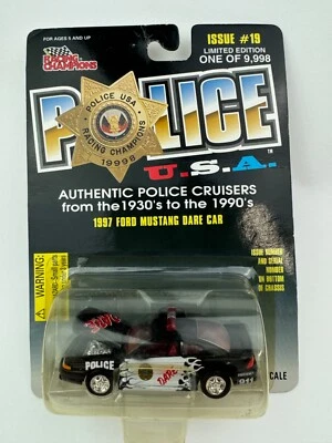 Racing Champions Police USA 1997 Ford Mustang Dare Car Issue #19 - Image 1 of 4