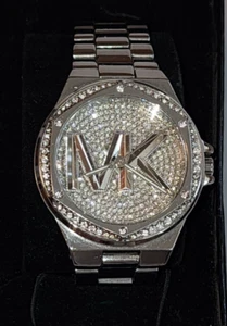 MICHAEL KORS MK7234 SILVER TONE PAVE CRYSTALS LENNOX WATCH APPROX  16.5 cm Wrist - Picture 1 of 12