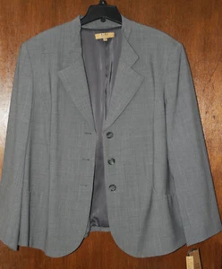 ALEX MARIE Womens New $179 Suit Separate Coat Jacket Blazer Gray Plus 26W 4X NWT - Picture 1 of 7