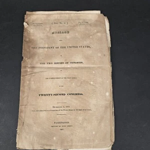 1831 State Of The Union Original Documents - Picture 1 of 15