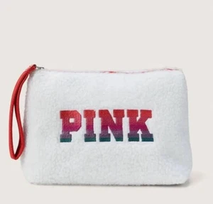 Limited Edition Cozy Plush Fleece Beauty Bag VS PINK - Picture 1 of 10