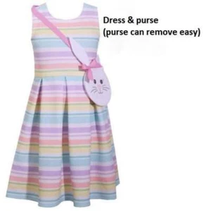 Bonnie Jean Girls Easter Spring Bunny  Dress Size 4 5 NWT - Picture 1 of 5