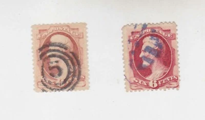 US 1870/1 Sc 148 two stamps,useful cancel  q1817 - Image 1 of 2