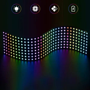 32cmx8cm WS2812B RGB Flexible LED Panel Matrix Programmable Display Screen - Picture 1 of 8