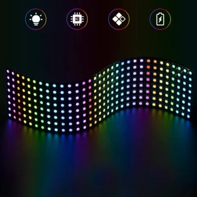 32cmx8cm WS2812B RGB Flexible LED Panel Matrix Programmable Display Screen - Image 1 of 4