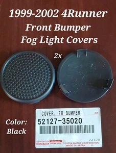 99 2000 01 02 NEW Genuine Toyota 4Runner Front Bumper Fog Light Hole Covers 2x - Picture 1 of 6