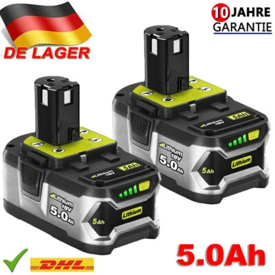 FOR RYOBI 2X 18V Akku für RYOBI One Plus Lithium RB18L50 P108 P104 5,0Ah RB18L40 P107