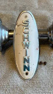 Schwinn Chicago Bicycle Headbadge Blue & White - Picture 1 of 8