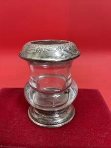 Vintage Frank M. Whiting Sterling Silver And Glass Toothpick Holder - Picture 1 of 8