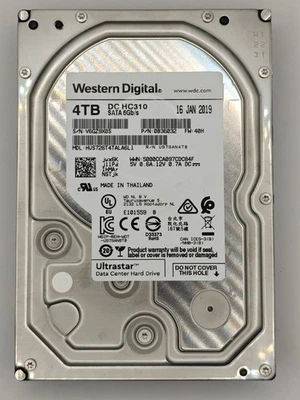 Western Digital Ultrastar DC HC310 4TB 3.5" SATA 6Gb/s HDD – Tested - Image 1 of 2
