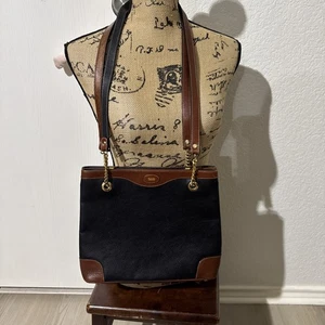 Bolso de Hombro BALLY Cadena Dorada Cuero Negro Talla Mediana Bonito Auténtico Italia - Imagen 1 de 18
