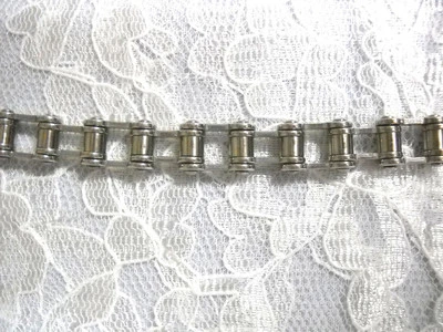 NUEVO SÓLIDO PESADO ACABADO BRILLANTE EXTREMO BICICLETA CADENA ACERO INOXIDABLE ESLABÓN PULSERA 8" Foto 1 de 2