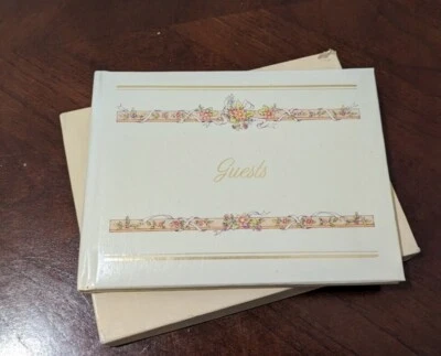 Libro de visitas de boda vintage CR Gibson Company capacidad de 1000 firmas en caja original Foto 1 de 4