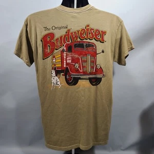 Camiseta gráfica para camión de cerveza y perro Budweiser marrón talla pequeña nueva - Imagen 1 de 5