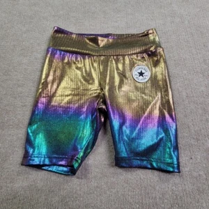 Converse All Star Gradient Foil Biker Shorts Girls M 10-12 Years Multi Metallic - Picture 1 of 7