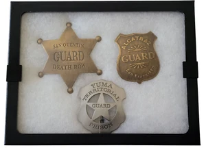 Western Badge Old West Prison Guard Badge Pin Gift Set Alcatraz Yuma San Quentin - Picture 1 of 10