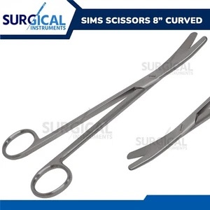 Instrumentos quirúrgicos ginecología tijeras uterinas Sims grado alemán 8 - Imagen 1 de 3