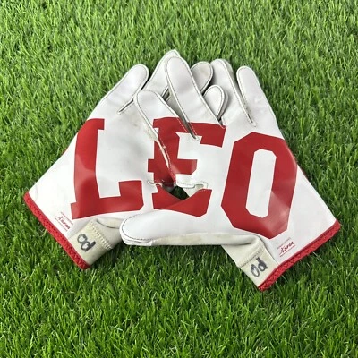 阿迪达斯印第安纳印第安纳州印第安纳州白色/红色 LEO 尺寸 XL IU 球队发行的足球手套 — 第 1/4 张图片