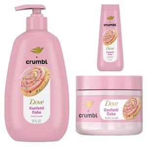 Juego de lavado corporal y lavado de manos y exfoliante para galletas Dove x Crumbl pastel de confeti edición limitada - Imagen 1 de 7