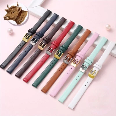 Womens Genuine Leather Watch Strap Band 8 10 12 14 16 18 20 22 24mm Replacement- - image 1 of 4