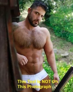 Nude Muscular Gay Man Naked Hunk Beefcake Male Cute Butt Jock HD 8x10 Photo M184 - Picture 1 of 4