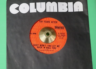 Rare TEN YEARS AFTER Baby Won't You Let Me Rock n Roll You COLUMBIA 45530 Stereo - Image 1 of 4