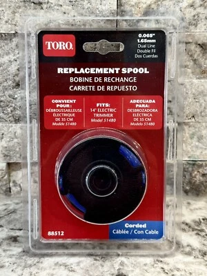 Toro Replacement Spool 88512 0.065in 1.65mm Dual Line Corded 14in Electric Trim - Image 1 of 4
