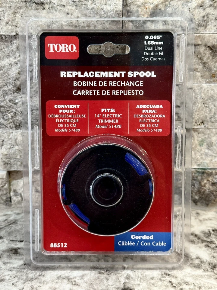 Toro Replacement Spool 88512 0.065in 1.65mm Dual Line Corded 14in Electric Trim - Image 1 of 4