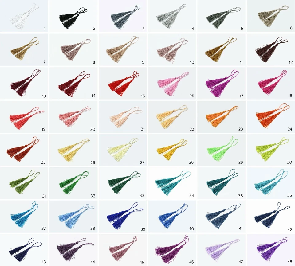 Frange Avec Pendentif 13 Cm Franges Pompons Avec Boucle, QS10 - Photo 1/1