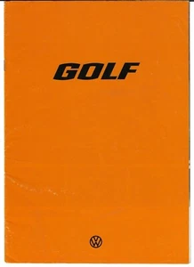 Volkswagen Golf Mk1 1978 Export Markets Sales Brochure In English 1.1 1.5 1.5D - Picture 1 of 2