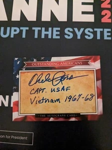 Chelcie Ross Signed 1967 1968 Vietnam Captain USAF Card  Actor Major League - Picture 1 of 2