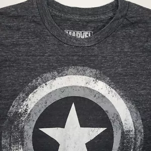 Camiseta negra Marvel Comics para hombre pequeña Capitán América Shield aspecto envejecido - Imagen 1 de 7