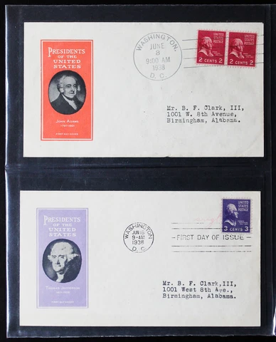 US Stamps # 803-34 Set of First Day Covers with Matching Cachet Cover