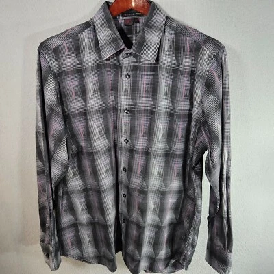 Camisa Tulliano Para Hombre Gris Con Botones Manga Larga Talla XL Foto 1 de 4