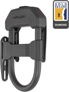 Hiplok DXF Sold Secure Gold U Lock and Frame Bracket, Black, Area 15cm X 8.5cm - Picture 1 of 3