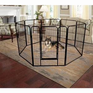 Heavy Duty Playpen, 8 Panels Dog Pen Each Panel 40"Height 32’’ Width Dog Fence - Picture 1 of 5