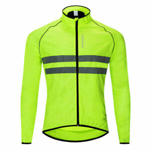 WOSAWE Men Cycling High Visibility Jacket/Vest Reflective Breathable Windbreaker
