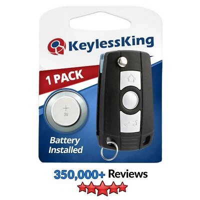 Replacement Remote Keyless Entry Flip Car Key Fob for BMW LX8 FZV Foto 1 de 4