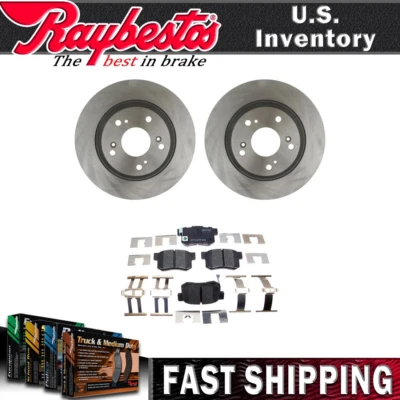 Kit de rotores de freno traseros pastillas de freno de cerámica y herrajes para Honda S2000 2000-2009 Foto 1 de 4